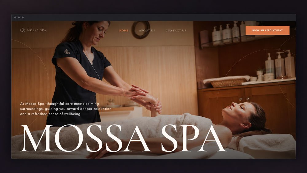 Mossa Spa website design